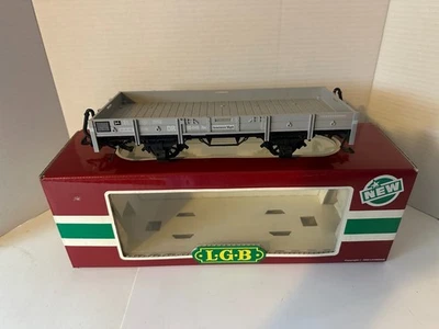 LGB 4110 Gray G Scale Low Sided Gondola Flat Car in Original Box - Image 1 of 4