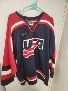 Vintage Nike Team USA Hockey Trikot Herren XL Olympische Winterspiele 2002 - Bild 1 von 11