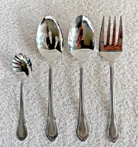 Hampton Silversmiths LAUREN FROSTED Flatware Pieces Stainless Serving Utensils - Picture 1 of 9