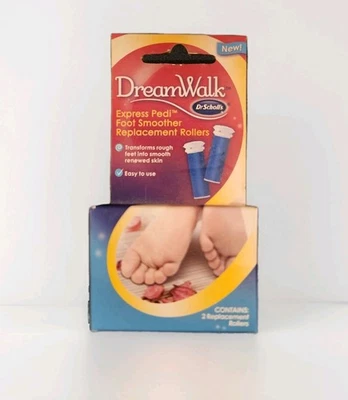 Alisador de pies Dr. Scholls Dreamwalk Express Pedi 2 rodillos de repuesto sellado caja Foto 1 de 4