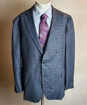 Abrigo deportivo Southwick Clothes para hombre 46 lana a cuadros 120s envergadura elástico medio forrado  Foto 1 de 4