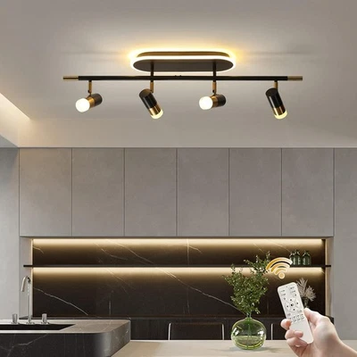 Black LED Ceiling Lights Adjustable Kitchen Spot Lights for Living Dining Room - Image 1 of 4