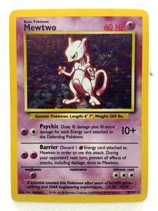 Mewtwo Base Set 10/102 Holo Unlimited Holo Rare 1999 Pokémon TCG - Picture 1 of 15