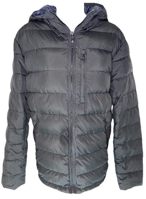 MICHAEL KORS Puffer Jacket, Black, Blue Liner Hooded Premium Down, Women's Sz M - Изображение 1 из 4