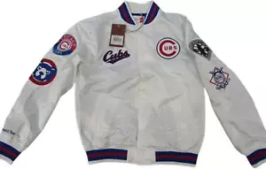 Neu Chicago Cubs Herren Mitchell & Ness leichte Satin Druckknopf Jacke Mantel $ 150 - Bild 1 von 10