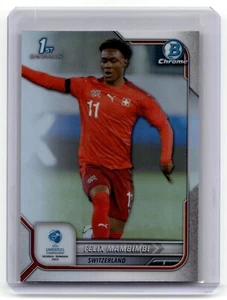 2022 Bowman Chrome Road to UEFA U21 Euro #65 Felix Mambimbi Refractor Parallel - Picture 1 of 2