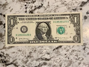 $1 Dollar Bill Birthday Note 1953 Fancy Serial Number 12/5/1953 1/25/1953 2017🔥 - Picture 1 of 2