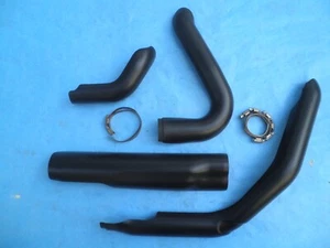 2017-2024 HARLEY TOURING M8 ELECTRA ROAD STREET GLIDE BLACK EXHAUST HEAT SHIELDS - Picture 1 of 13