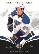 2010-11 Ultimate Collection Blues Hockey Card #99 Nikita Nikitin Rookie /399