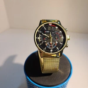 DEYROS Men's Calendar Quartz Watch Fashion Business with Mesh Strap. - Picture 1 of 11