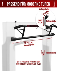NEOLYMP Klimmzugstange Türrahmen ohne Schrauben mit Pull up Bar E-Book - Klim... - Bild 1 von 7