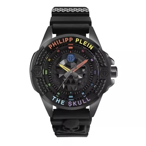 New Philipp Plein Men's Watch Analog Quartz $KULL Black PWAAA0621 Silicone - Picture 1 of 5