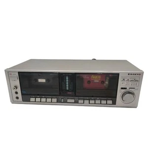 Sanyo RD W55 Stereo Double Cassette Recording Tape Deck VTG - Picture 1 of 12