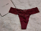 Nwot Victoria's Secret Lace Waist Cotton Thong Panty Size Medium (107)