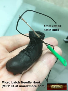 M01104-A MOREZMORE Mini Gancho de Aguja Miniatura Zapato Herramienta de Cordones - Imagen 1 de 2