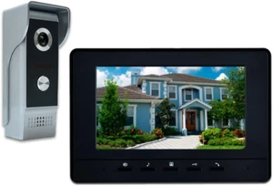 Wired Video Doorbell Phone, 7" Video Intercom Monitor Doorphone System, Wired Vi - Picture 1 of 14