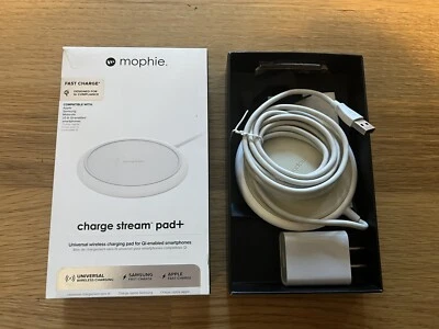 mophie 10w Qi Fast Charge Wireless Charger white EUC - Image 1 of 2