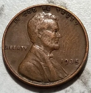 1935 P U.S. Lincoln Wheat Penny BIN328 - Picture 1 of 2