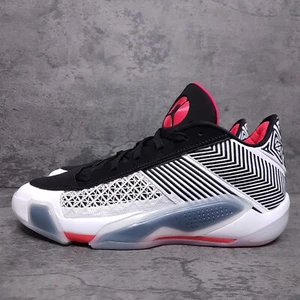 JORDAN XXXVIII 38 Low Basketball Shoes Mens 9 Womens 10.5 White Black FD2326-101 - Picture 1 of 7