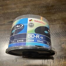 ValueDisc Blue Ray Disc BD-R 50 Pack 25 GB 6X Blank NEW / SEALED