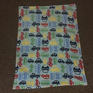 Baby Gear Blanket Cars Trucks Bus Blue Red Yellow Green 30*40 - Picture 1 of 7