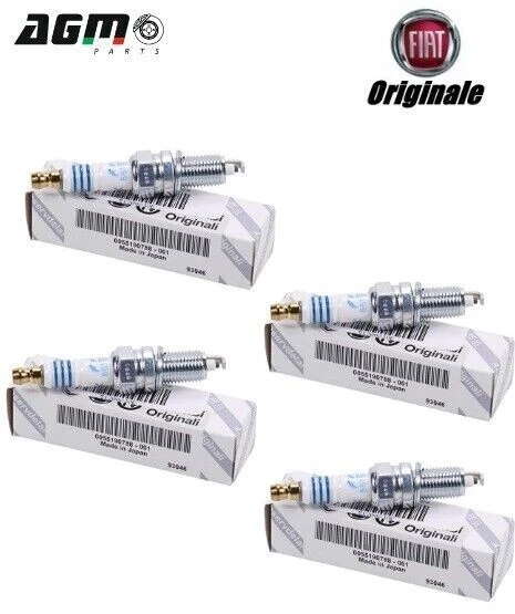 4 Candele FIAT Grande Punto ALFA Mito Lancia Musa NGK cod 55190788