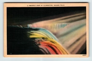 Postcard NY Prospect Point by Illumination Niagara Falls - Picture 1 of 2