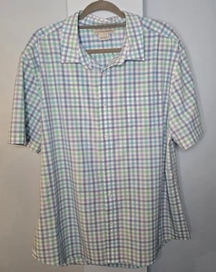 Southern Proper Shirt Mens Large Blue Button Down Cocktail Beach Party - Picture 1 of 9