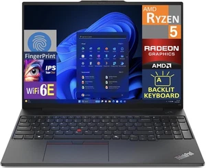 Lenovo Thinkpad E16 Gen 2 16" WUXGA AMD Ryzen 5 7535U16GB 256GB SSD W11P Laptop - Picture 1 of 5