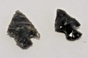 2 artefactos de lanza punta de flecha de cuchillo de obsidiana Oregon #A1-12 - Imagen 1 de 6