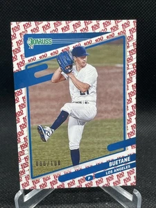 2021 Panini Donruss Walker Buehler BUETANE 100 EMOJI VARIATION SP #/100 Dodgers! - Bild 1 von 2