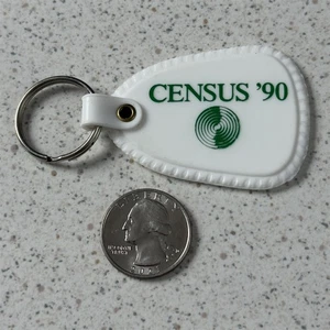United States US Census 1990 Vintage Keychain Key Ring #51651 - Picture 1 of 2