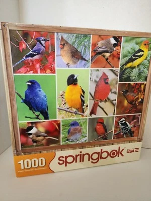 Springbok's 1000 Piece Jigsaw Puzzle Songbirds - Made in USA Complete  - Image 1 of 4