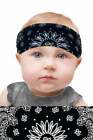 Hair Glove® Classic Black Paisley Baby (0-9+) Ez Bandz #52201 Biker Headband
