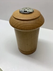 COLE & MASON Shaker sale/pepe 4,5" legno tornito rovere chiaro naturale Inghilterra MCM - Foto 1 di 14