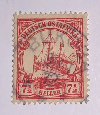 Travelstamps: GERMANY GERMAN EAST AFRICA STAMPS Kaiser’s Yacht 7½h Wmk - Image 1 of 4