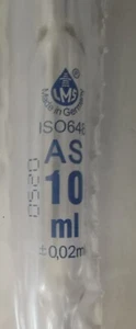 Vollpipette Kl. AS / B / Ausblaspipette eine Volumenmarke  - Bild 1 von 10