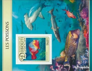 Briefmarken Dschibuti 2017 Mi Block 538 (kompl. Ausg.) postfrisch Fische - Bild 1 von 1