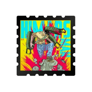 Fridge Magnet Himars Man / Post Stamp Style, Ukrainian Army Souvenir Gift - Picture 1 of 2