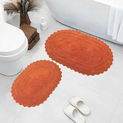 Royal Blaze 2 x коврик для ванны крючком плюшевый ковер - овальный (средний 21 «x 34»/маленький 18» x 26») - Изображение 1 из 4