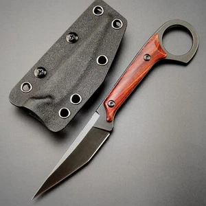 GTK140 Fixed Blade Knife D2 Steel Blade Rosewood Handle EDC Tool Knife for Ou... - Picture 1 of 7
