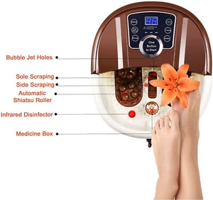 Foot Spa Bath Massage Heat Pedicure Cover Relax Feet Clean Pain Ache Soak Bin - Picture 1 of 9