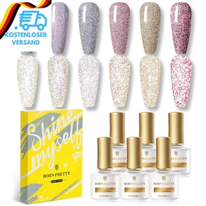 BORN PRETTY 10ML UV Nagellack Glitzer, Reflechissant Funkelnd Shellac Set Nagell - Bild 1 von 12