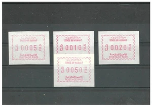 Kuwait FM / ATM Ausgabe 1984 rotlila | Satz 5-10-20-50 Fils | ** - Bild 1 von 1