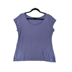 Maglione donna Eileen Fisher seta top maglia elasticizzata viola polvere taglia media DIFETTO - Foto 1 di 8