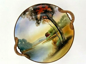 Antique Morimura Bros. hand painted porcelain candy dish Nippon c.1891+ brown - Picture 1 of 8