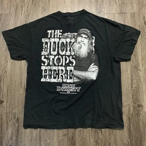 T-shirt uomo Duck Dynasty nera "L'anatra si ferma qui". XL - Foto 1 di 7
