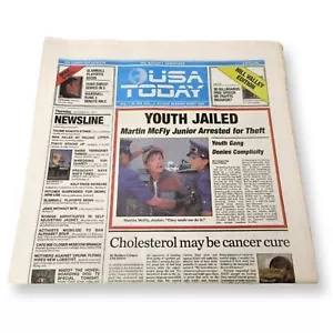 NEW USA Today Back To The Future II Newspaper 10/22/2015 Youth Jailed Complete - Picture 1 of 3