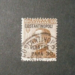 ITALIA, ITALY,1923 LEVANTE Costantinopoli "Fr. SVR " 3,30 su 40c. Bruno Used - Imagen 1 de 1