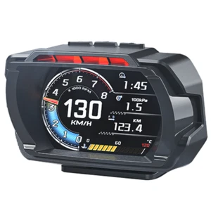 HUD Gauge Car Head Up Display OBD2 Digital Speedometer Turbo RPM Oil Temp Alarm - Picture 1 of 24